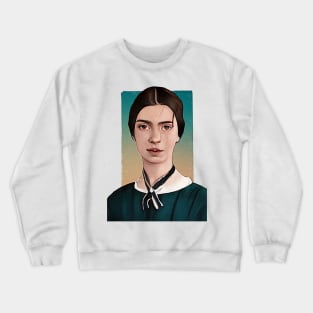 American Poet Emliy Dickinson Illustration Crewneck Sweatshirt